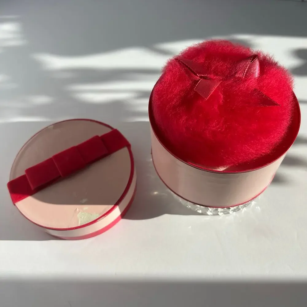 Sincerely Ambree Perfumed Dusting Powder Vintage Glam Hot Pink Poof